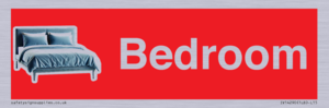 Bedroom Dementia Sign Red